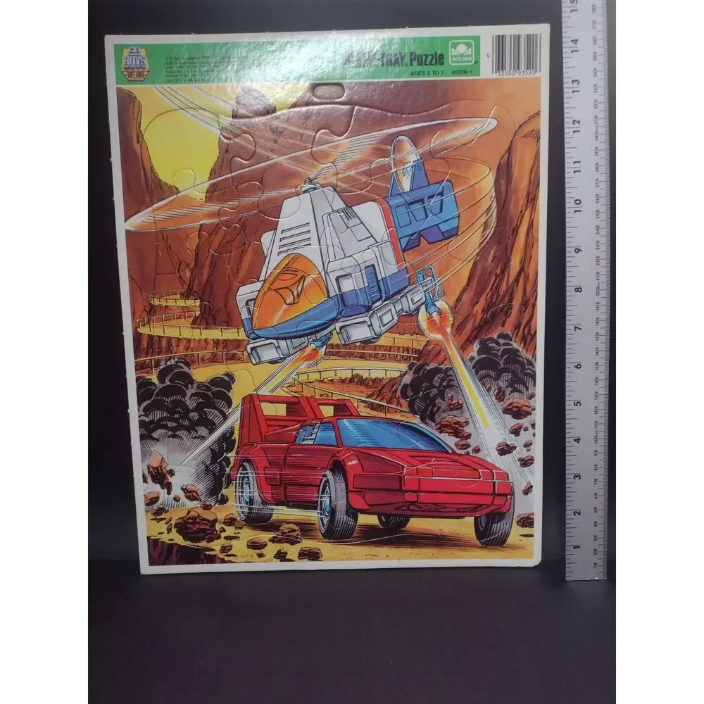 Vintage 1985 GoBots Golden Extra Thick Frame Tray Jigsaw Puzzle Tonka Ages 3 - 7